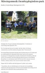 Spelning i hembygdsgårdens park i Nynäshamn 2017